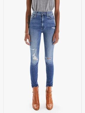Mother Jeans The Swooner Ankle Fray In Weekend Warrior Wash Size 30